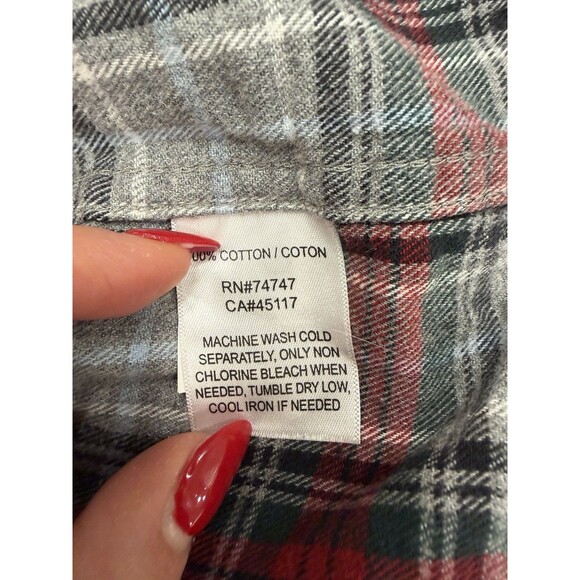 RedHead Flannel Shirt Plaid Long Sleeve 100% Cotton Mens XL - Picture 8 of 9